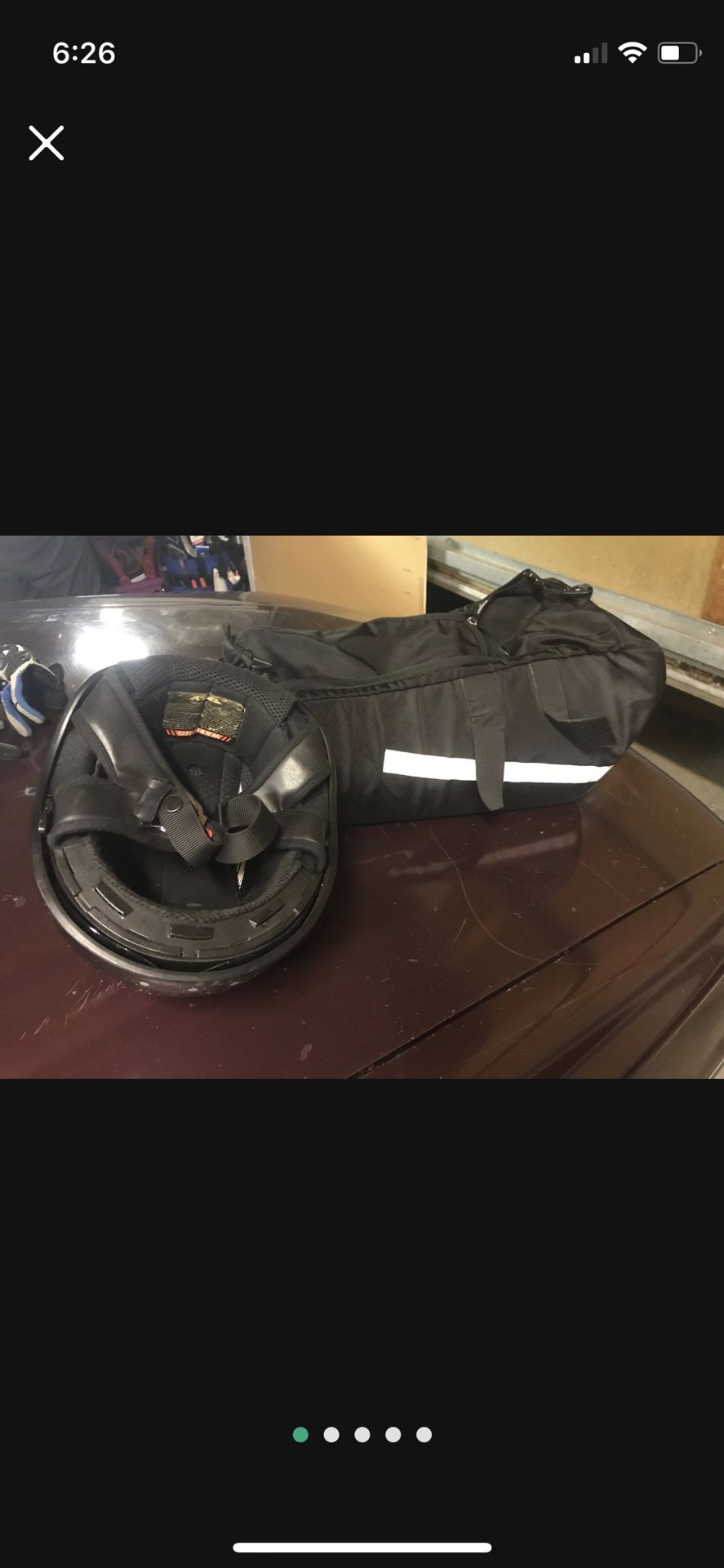 Honda ruckus bag and helmet