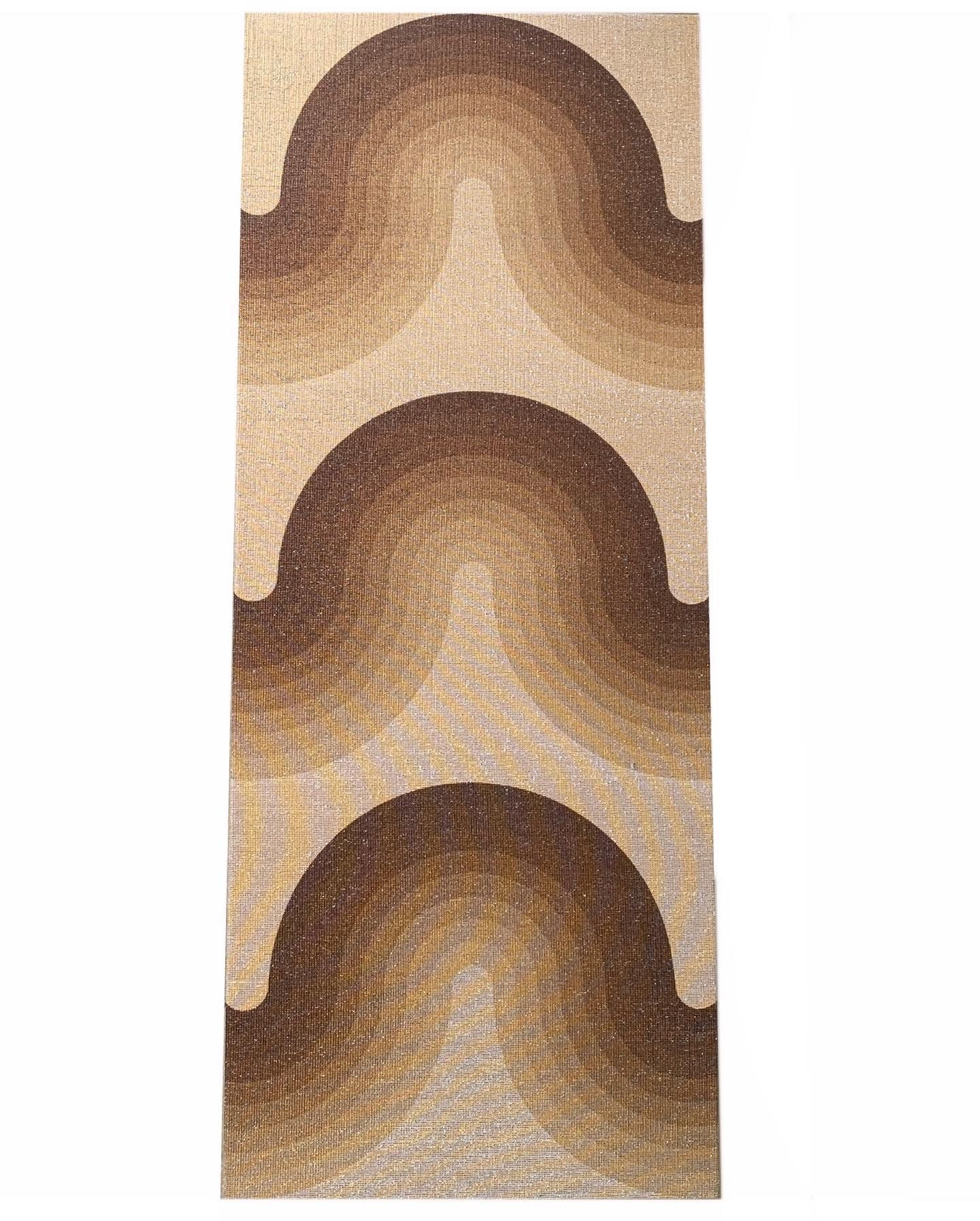 1970’s Retro Vintage Stretched Fabric “Kurve” By Verner Panton For Mira-X Vintage Wall Hanging