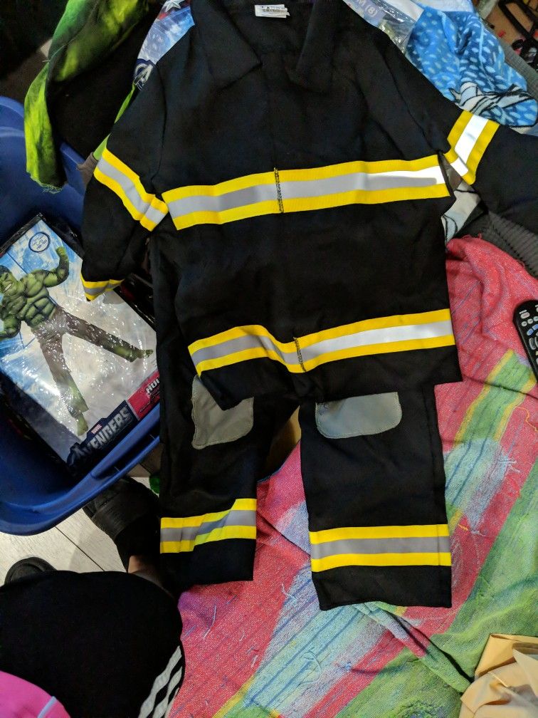 Child Firefighter, Fireman, Fire Person Costume. Halloween