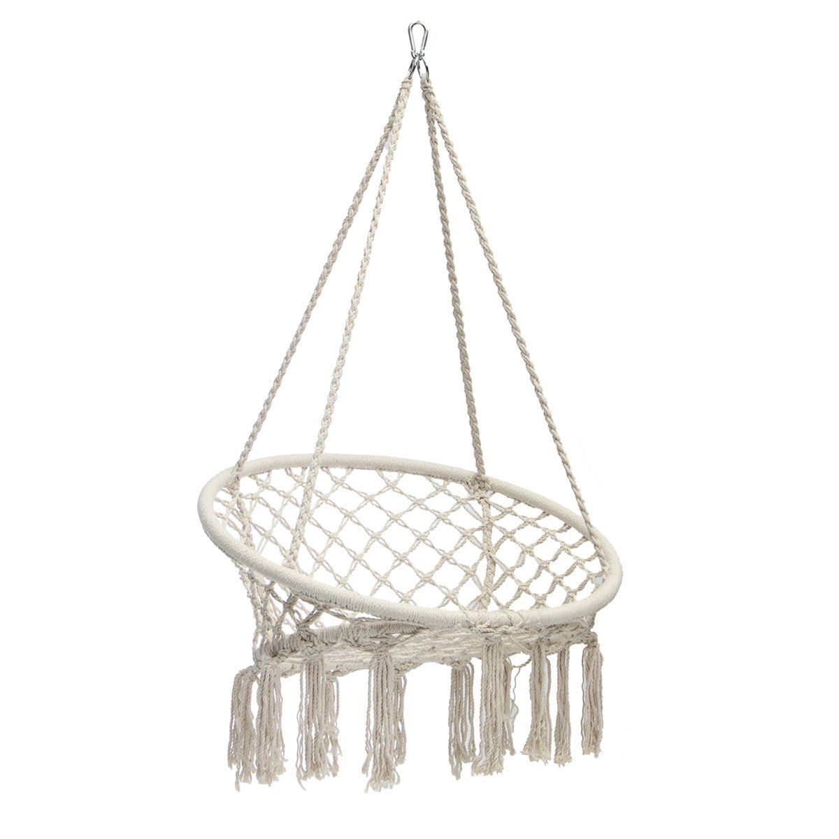 Hammock Chair Hanging Chairs Mesh Woven Macrame Swing Garden Indoor Outdoor Home Decor,