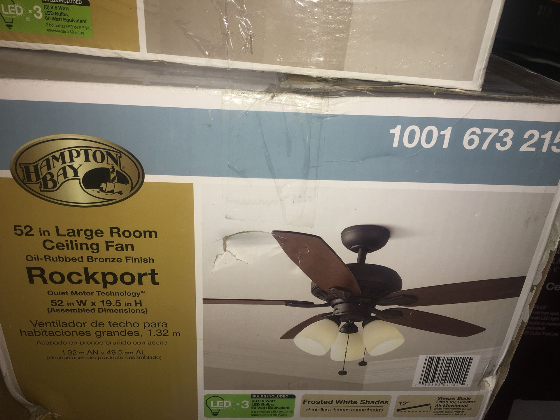 52 inch ceiling fan Hampton Bay