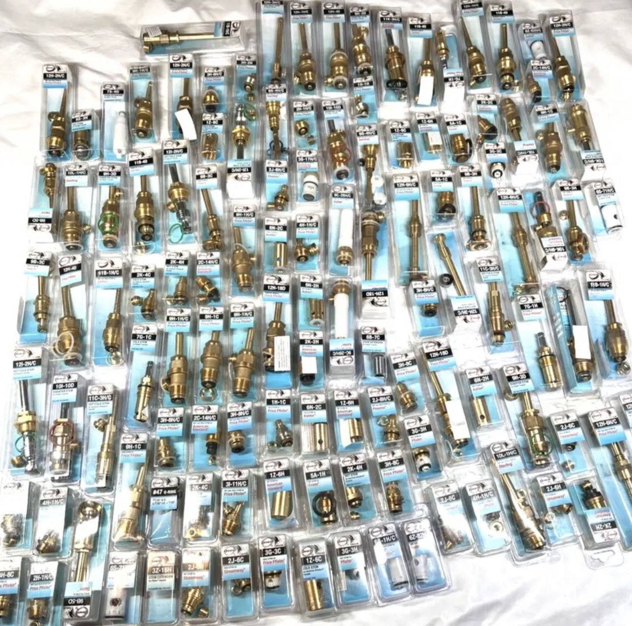 MAke Offer! NEW Plumbing Parts 220 items Stems Cartridges Handles Sink tub Faucet for Plumbers or Handyman