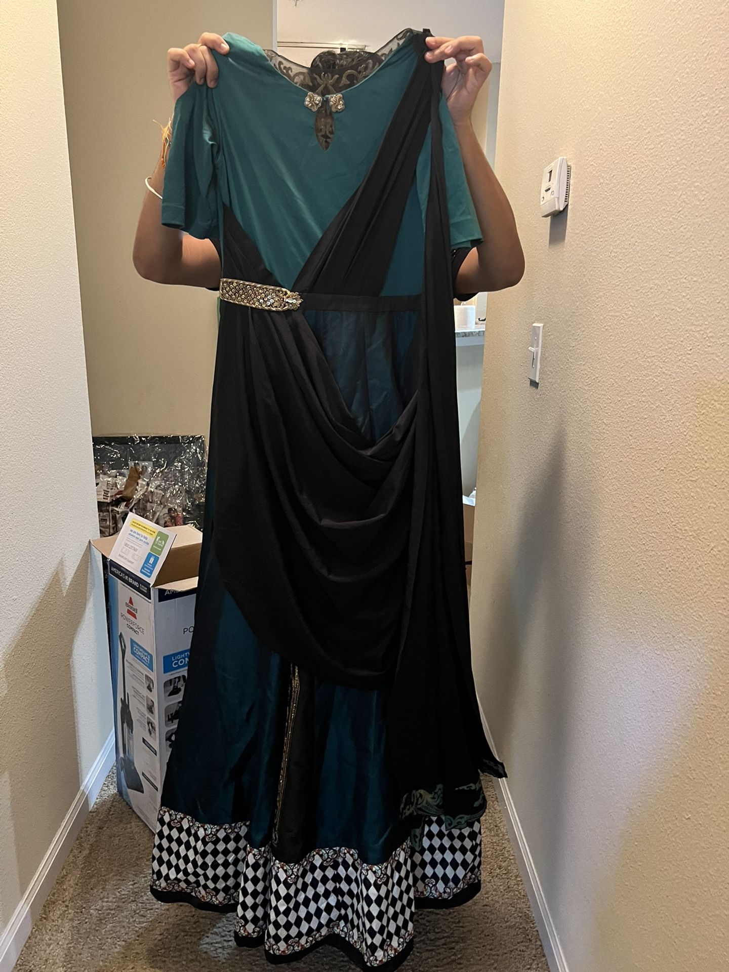Decent work silk and heavy netted layers (Made in India) dress