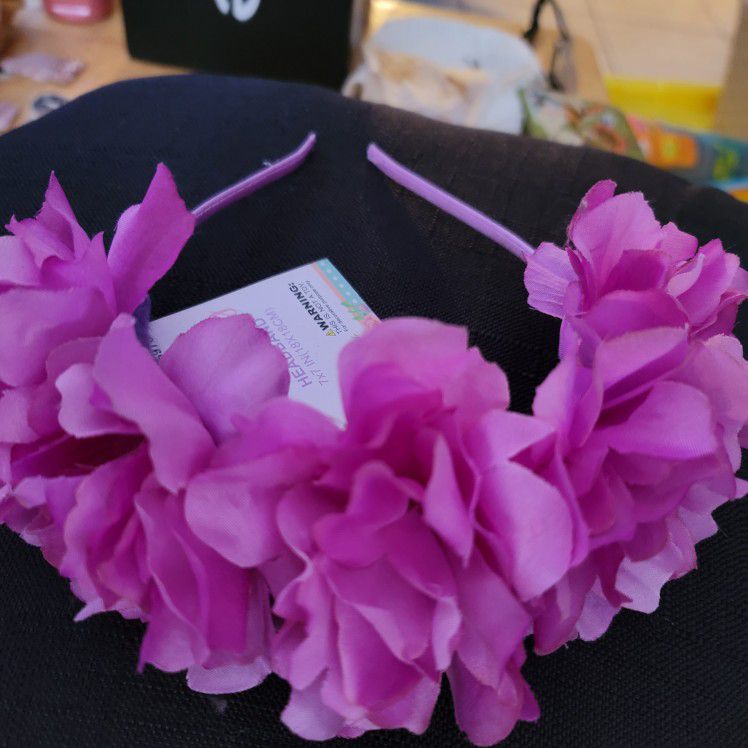 Pink Flower Head Band