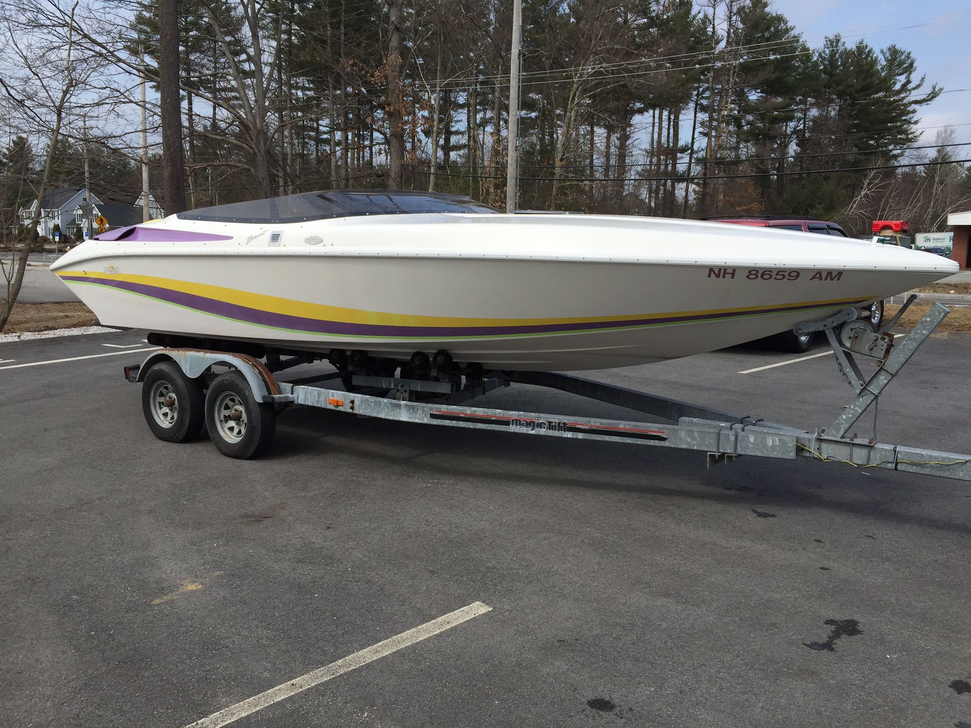 1992 Baja Bandit boat with 2 axel trailer will trade for Sale in ...