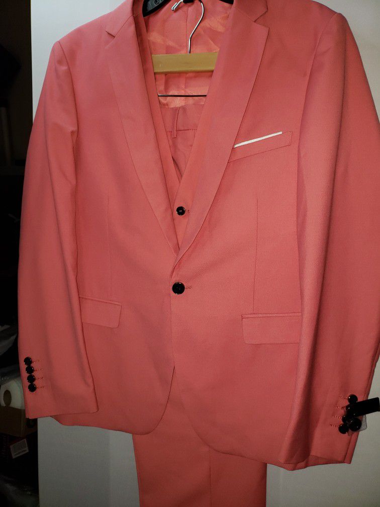 New S / 3pcs Suit Pink