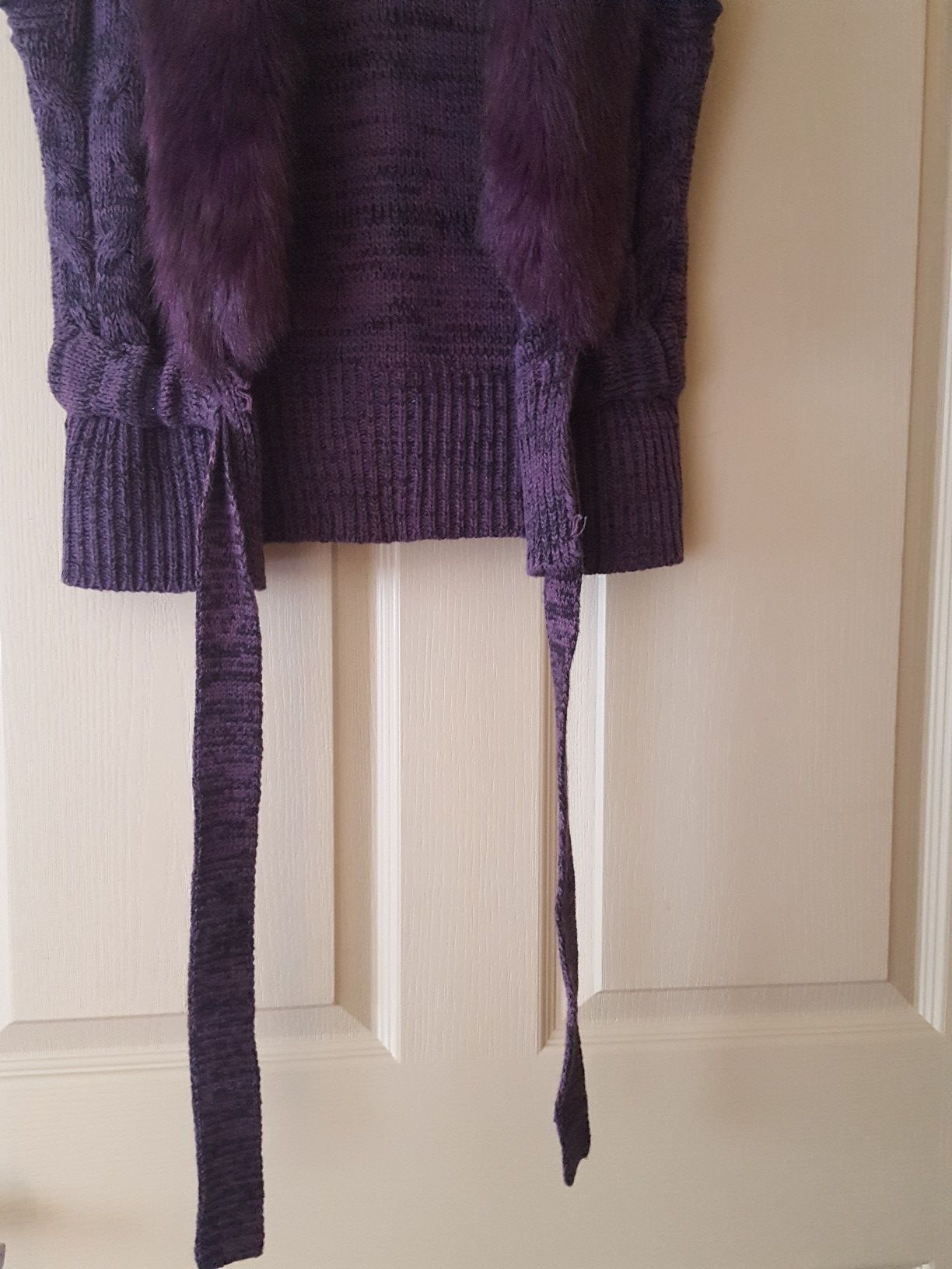 Gnw purple sleeveless cardigan small size