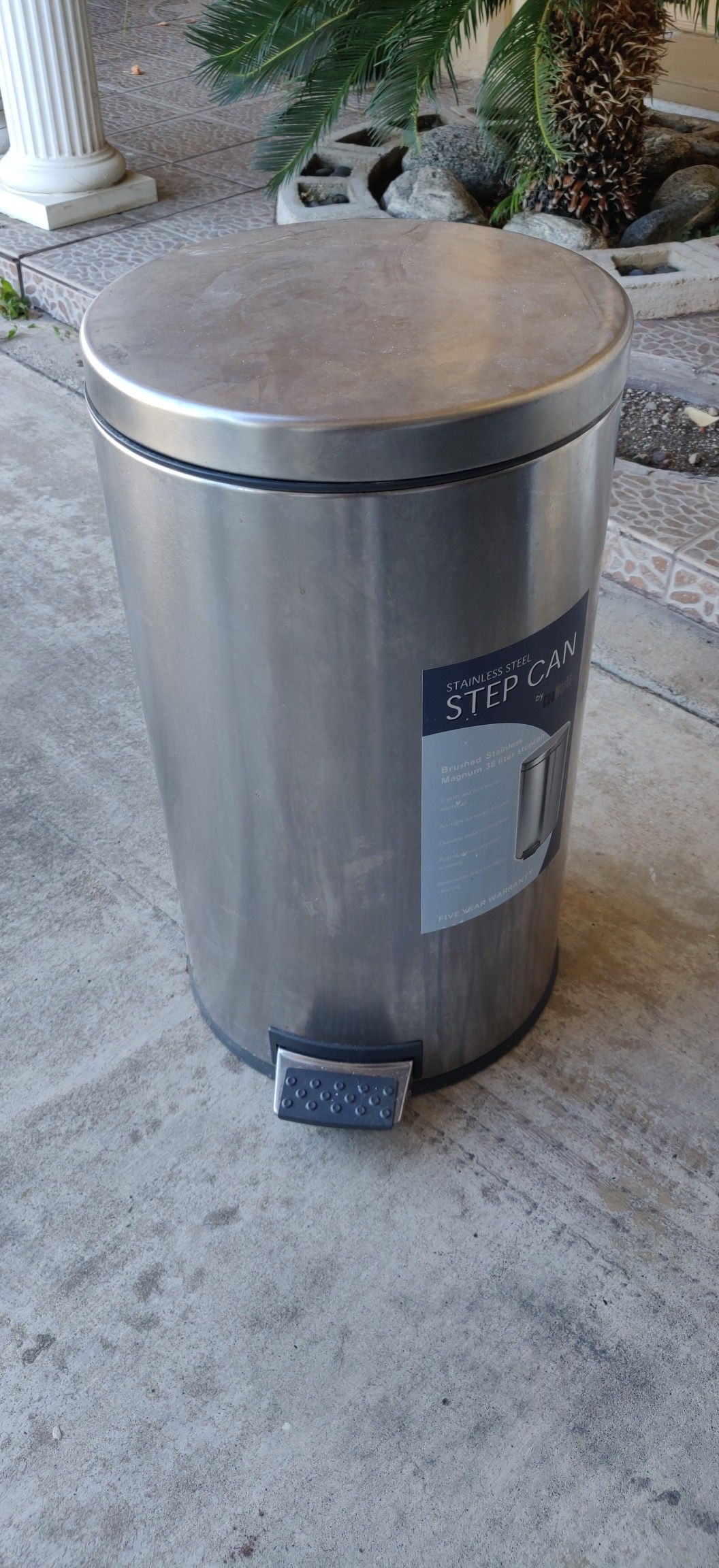 Canister Stainless Steel Trashcan