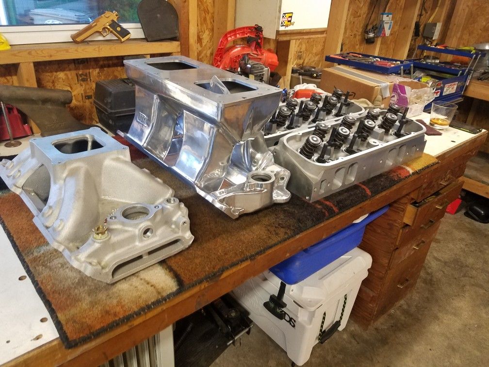 BBC Drart rec. Port Tunnel ram, BBC VR Jr intake 454R, 850 holley carb