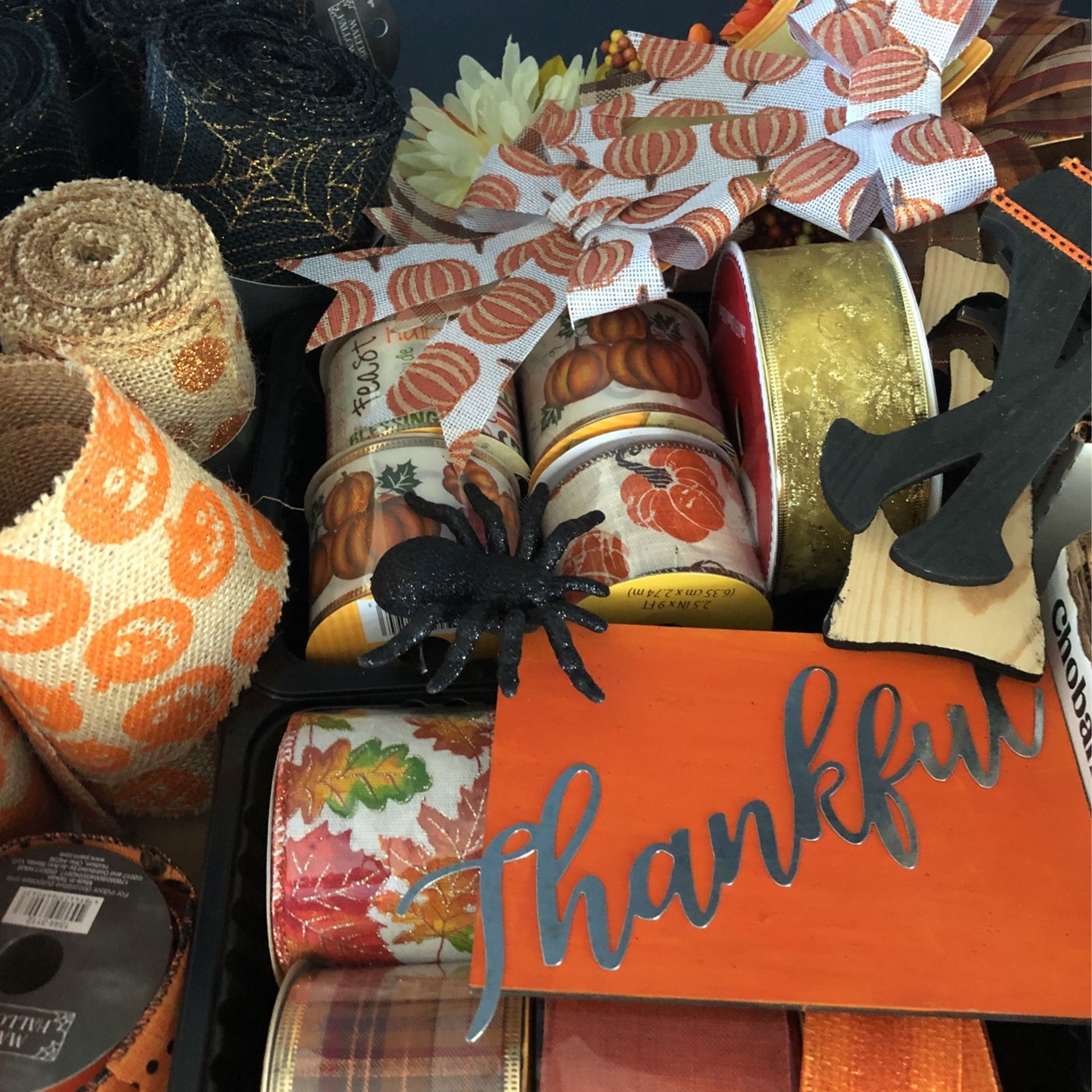 Halloween and Fall Craft decorations, Ribbon and More