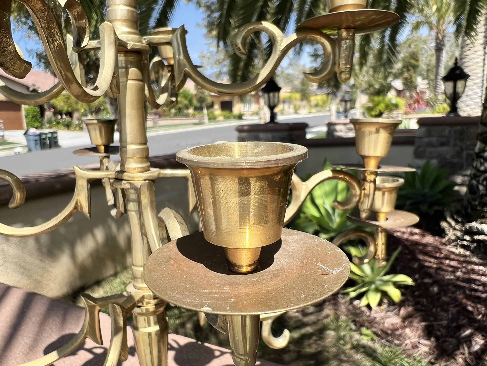 Antique Copper Vintage Candelabra Candle Holder
