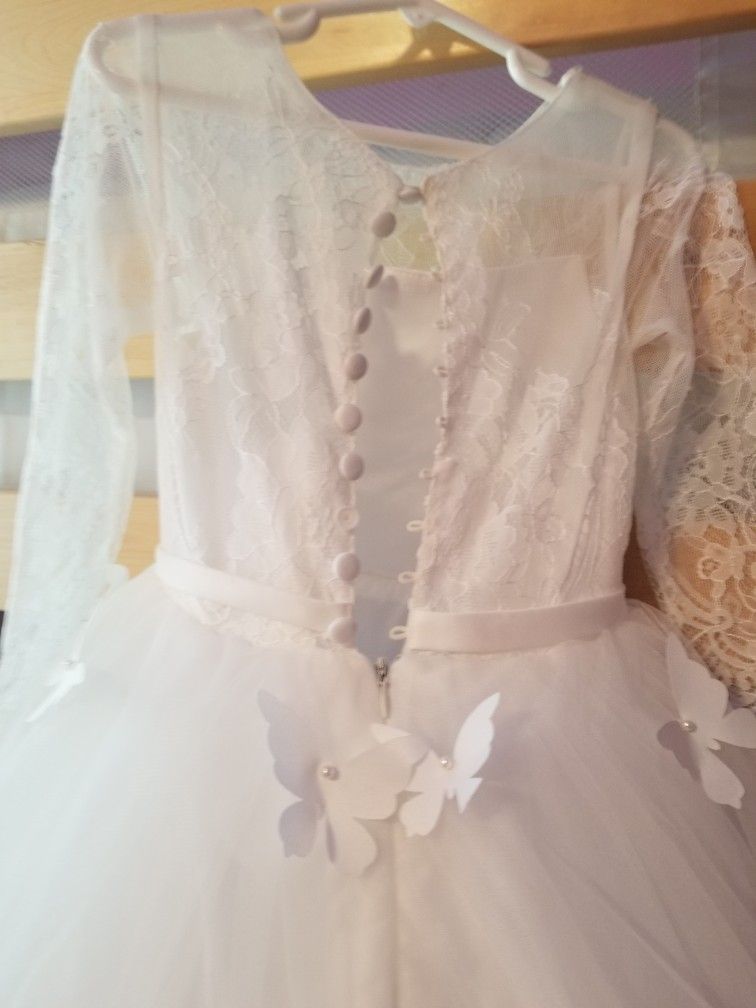 Flowers Girl Dress And Basket $90