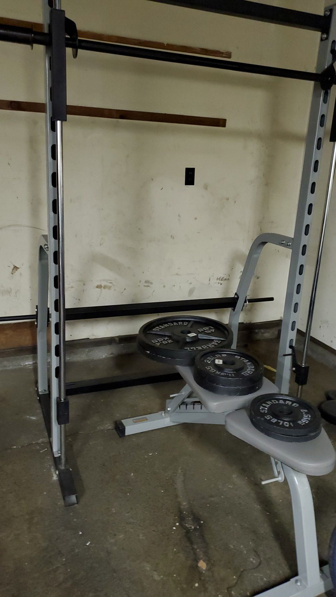 Black & gray metal frame Home gym