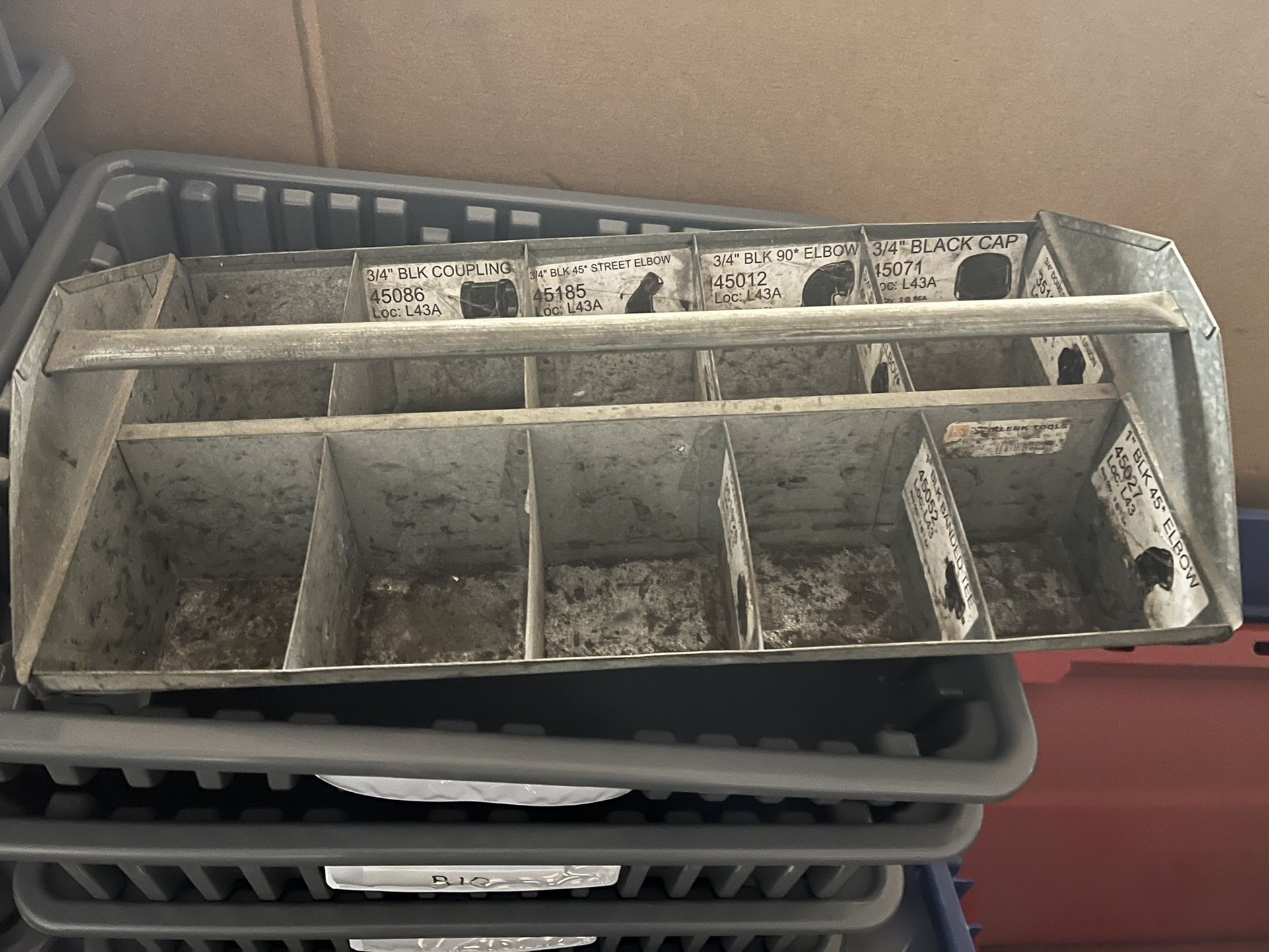Plumbers Metal Fittings Tote Trays