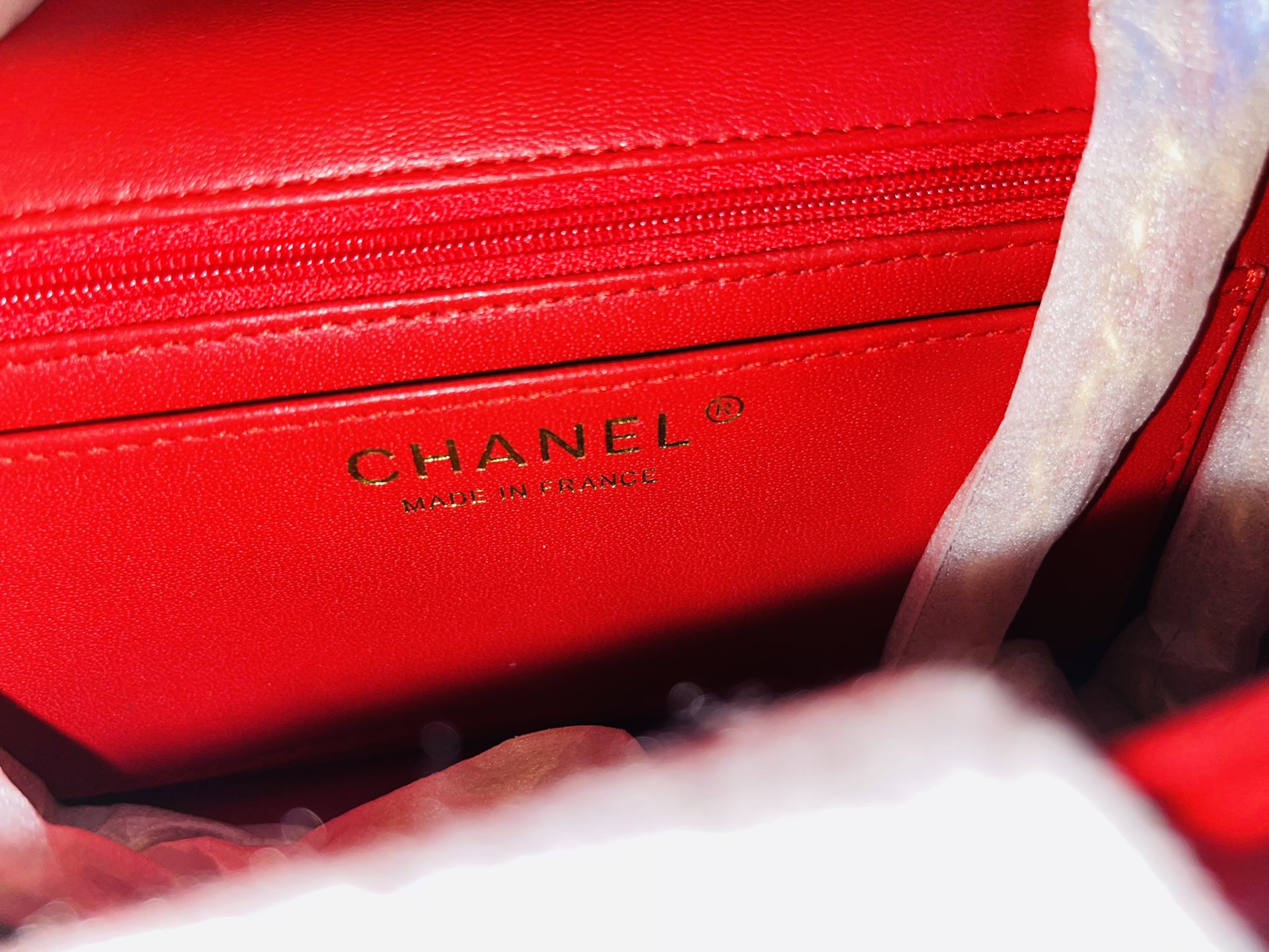 Chanel Red Double Flap Bag 