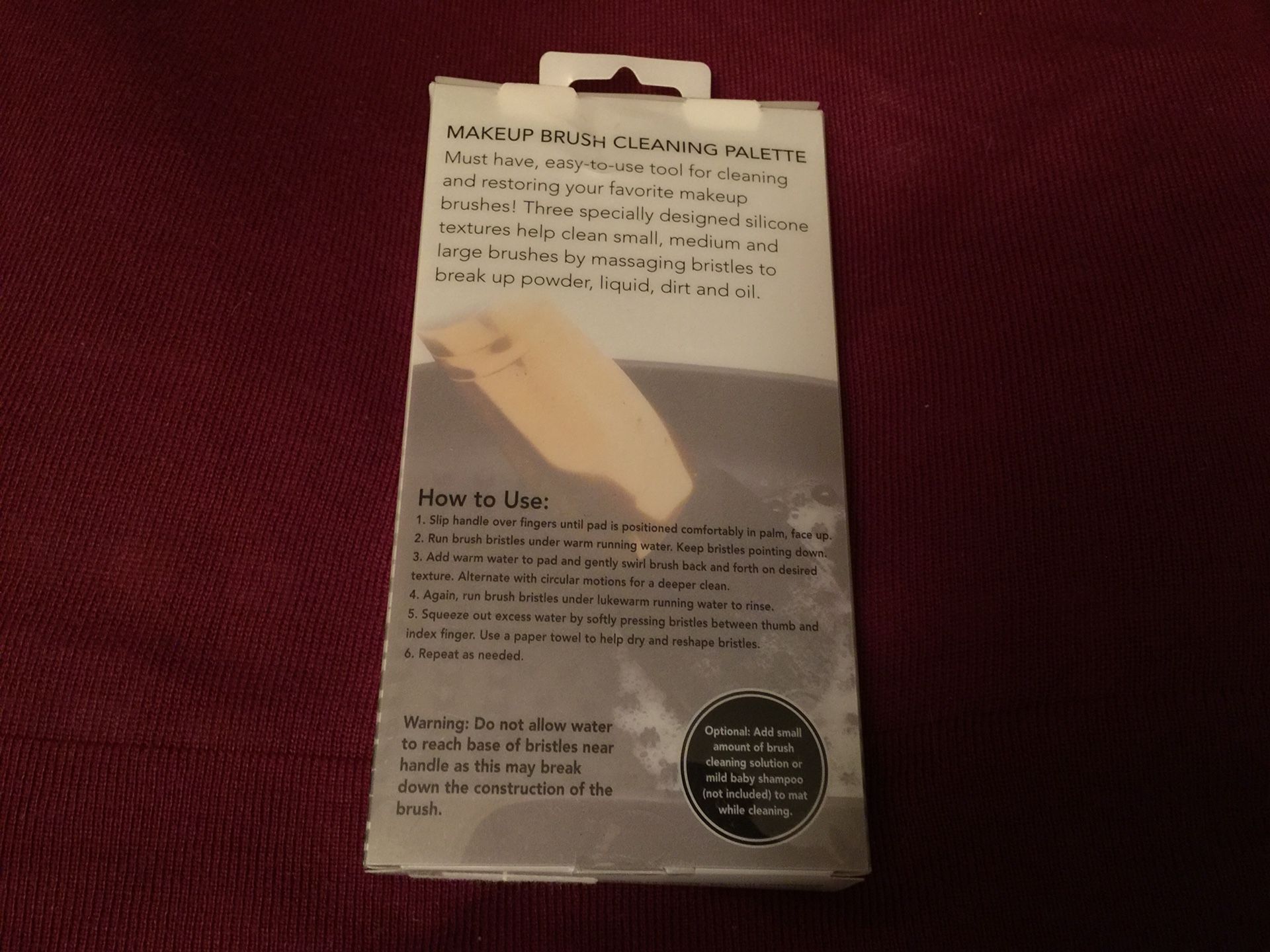 Makeup brush cleaner palette