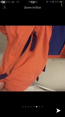 Men’s Bright Orange Patagonia Jacket (Size Medium) Thumbnail