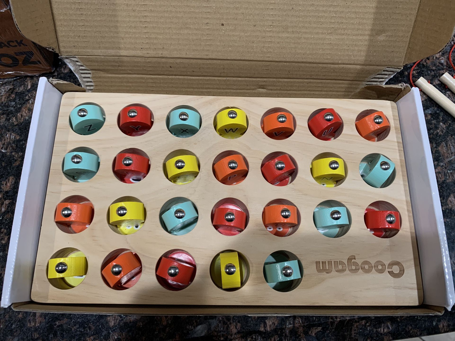 Wooden Magnetic Fishing Game Toys
