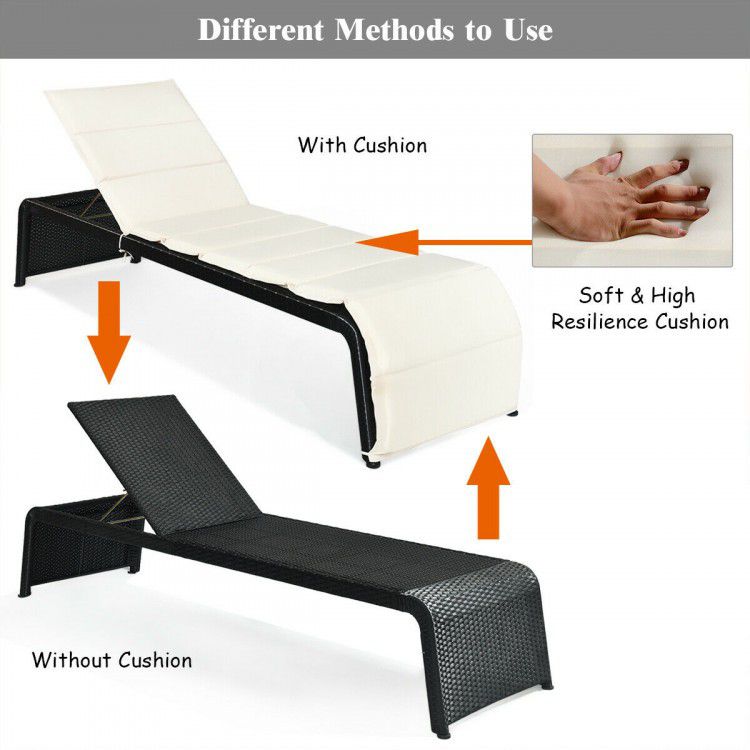 NEW 5Position Adjustable Recliner Chair Indoor Outdoor Home Use