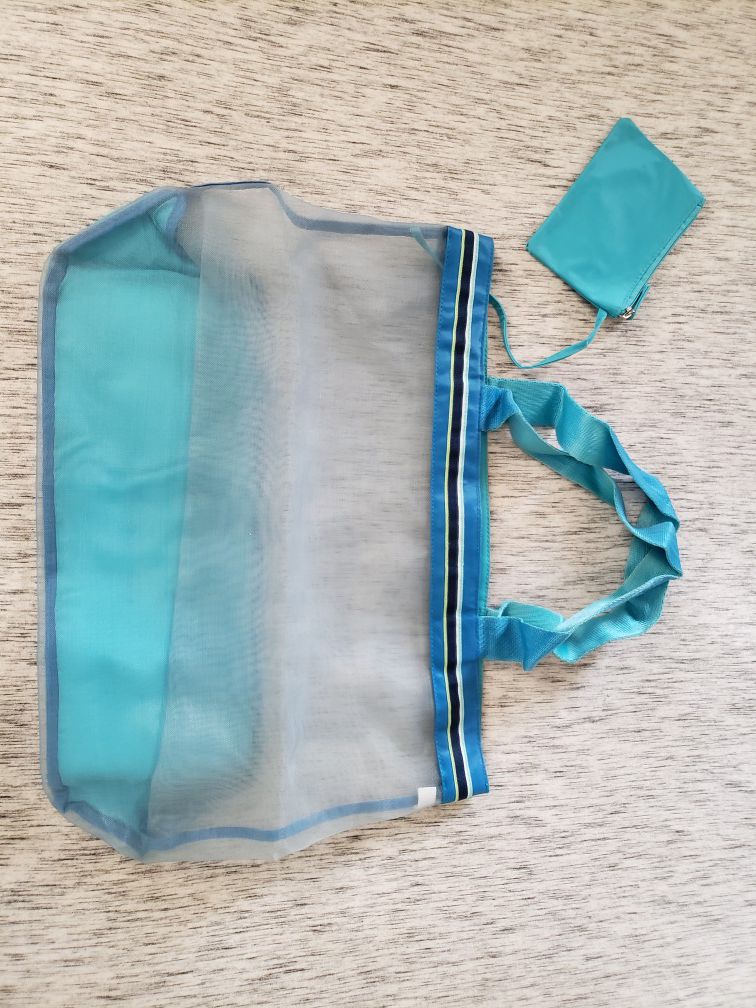 Sheer Blue Beach Tote Bag Extra Large