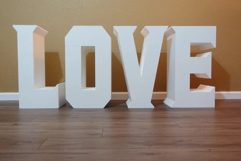 Large LOVE Table Base Foam Letters / Price for 4 letters