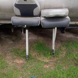 Two Bass Seats In Good Shape With Stands Thumbnail