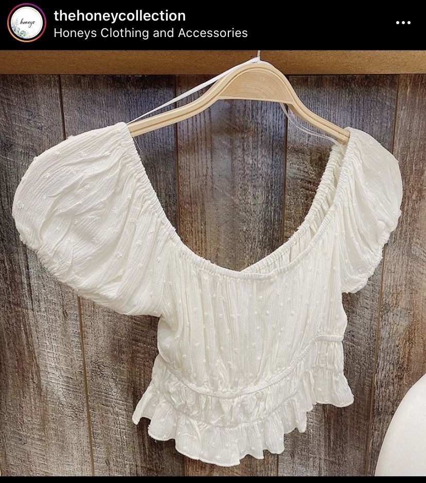 Off the shoulder crop top