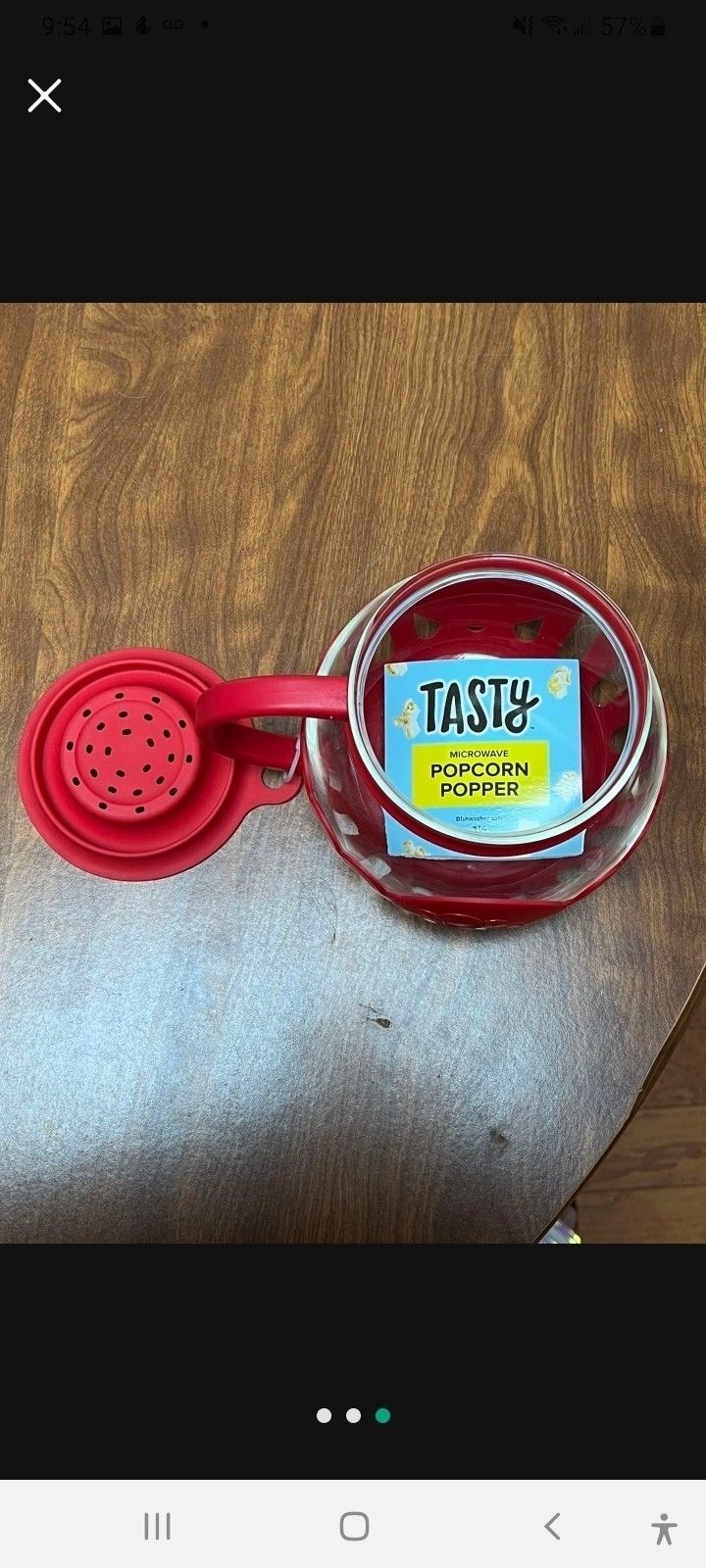 NWT TASTY MICROWAVE POPCORN POPPER