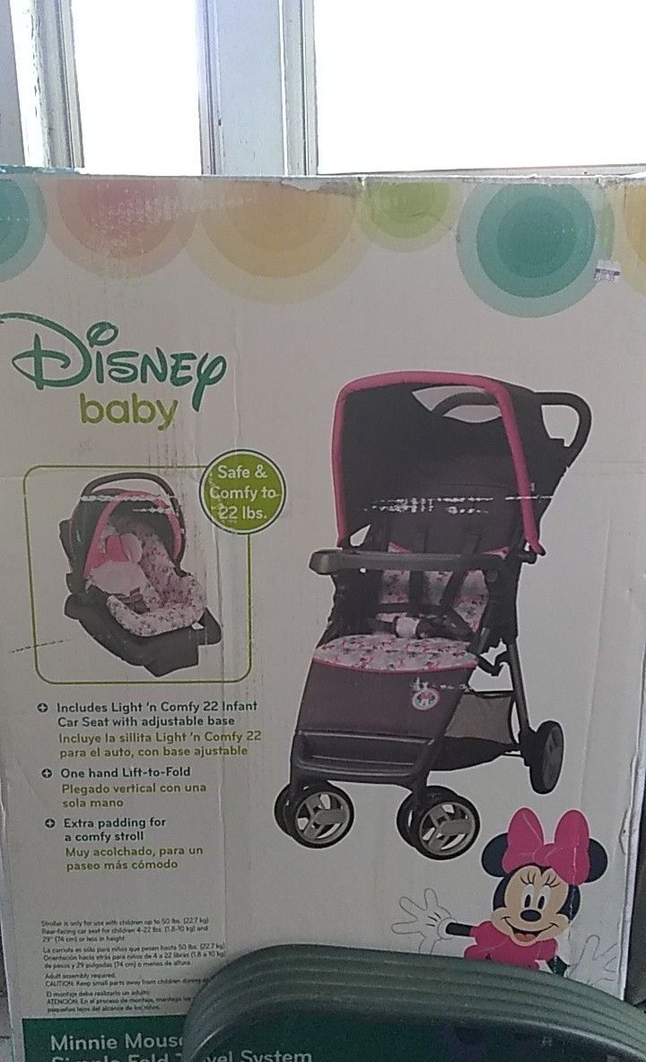 Minnie mouse stroller & car seat