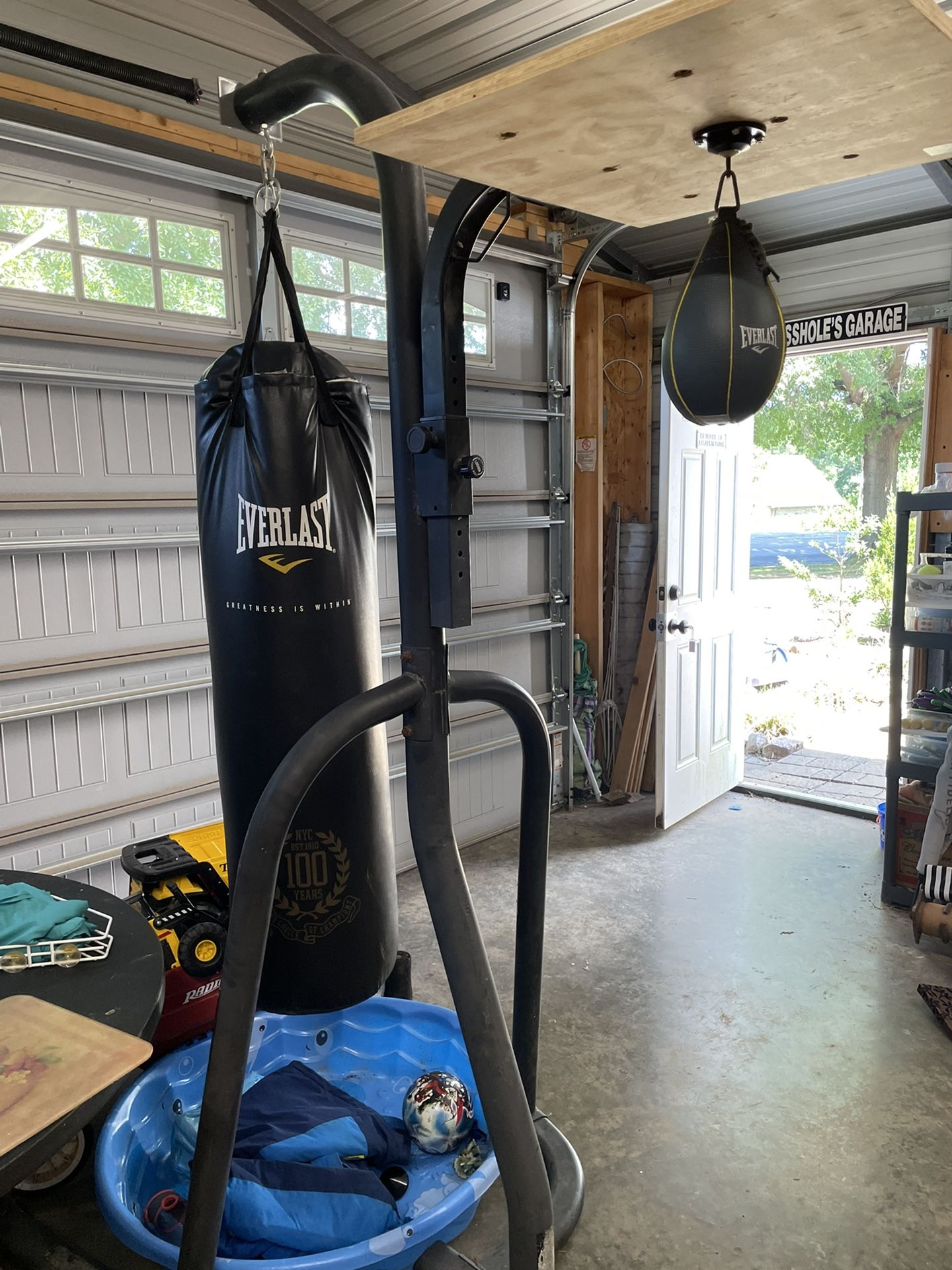Punching Bag + Speed Bag W/stand