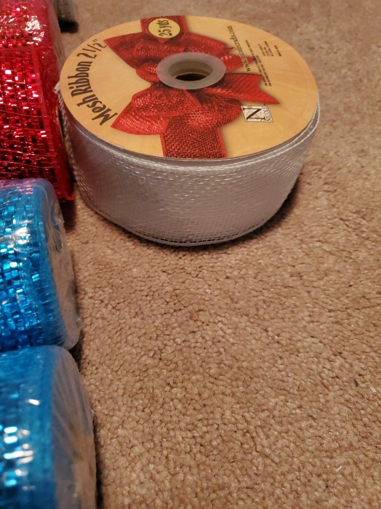 New and Used Rolls Of Deco Mesh Ribbon