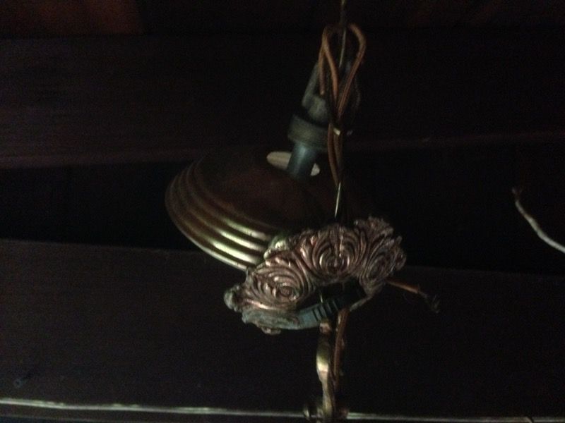 Antique Bronze light fixtures candelabras 3 pc