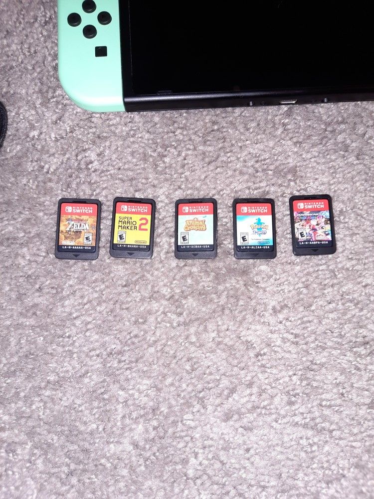 Nintendo Switch Plus Games And Accessories