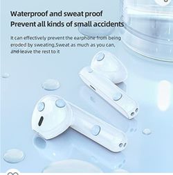 Wireless Earbuds, TWS 5.0 Bluetooth Earbuds,Water-Proof Headphone with Charging Case,HiFi Quality Sound and Noise Cancelling Wireless Earphone (White) Thumbnail