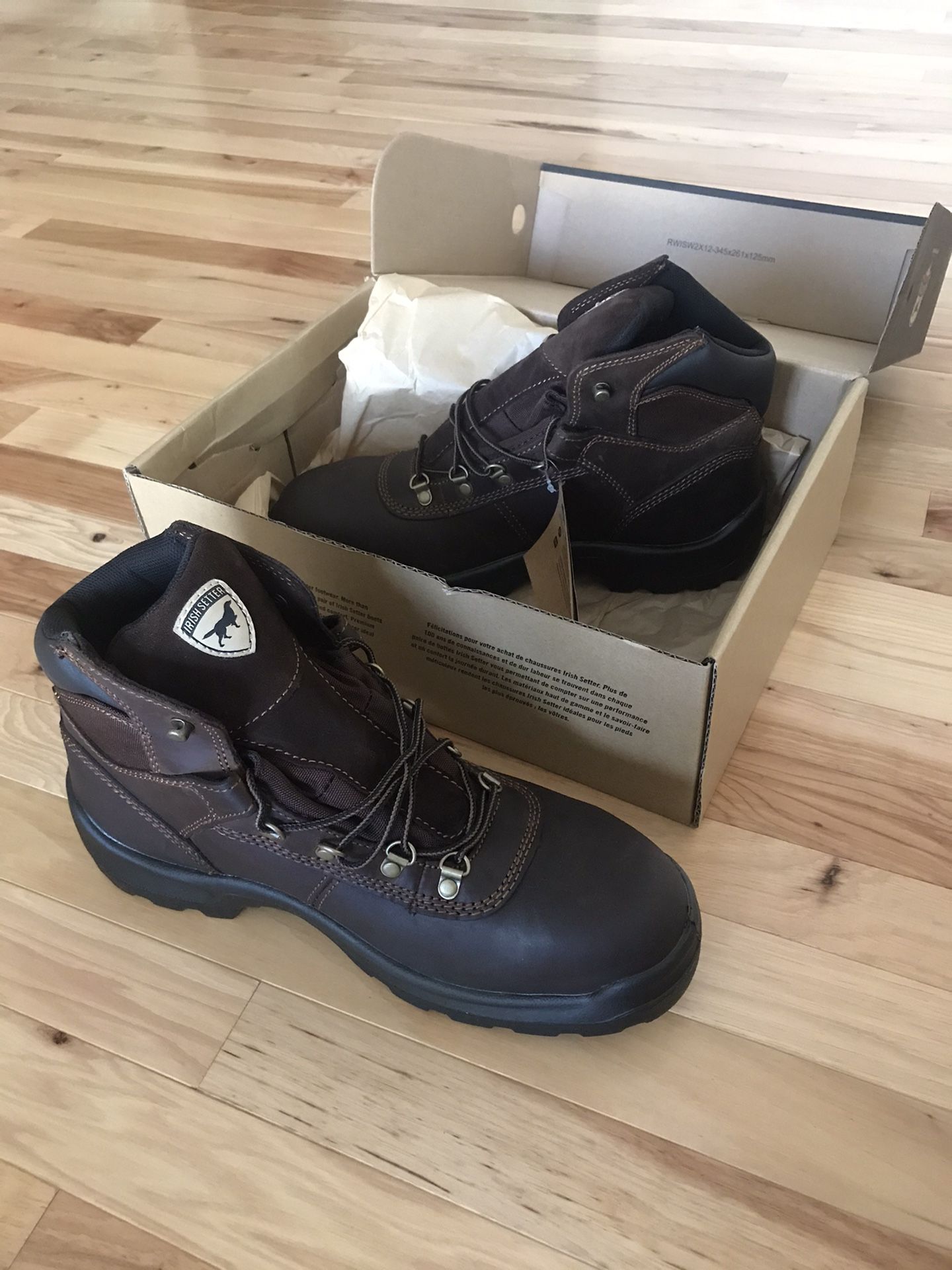 Red Wing Boots(Leather), Irish Setter . Steel Toe Safety Boots !! Size 12 , Brand New in Box !!!!