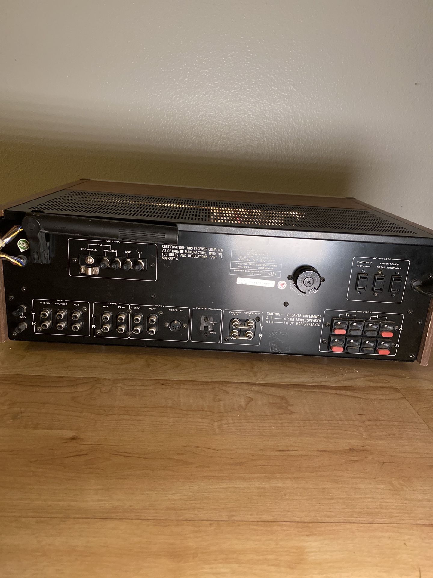 Pioneer SX-1080 120 Watt Stereo Receiver
