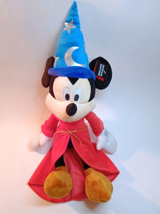 Mickey Mouse The Sorcerer's Apprentice 18" Fantasia Plush Special Edition DISNEY