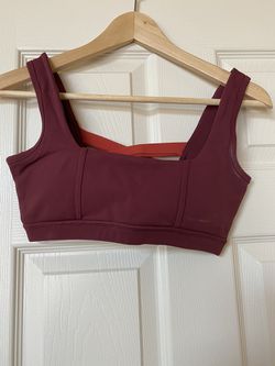 POPFLEX corset sports bra, crimson color size small Thumbnail