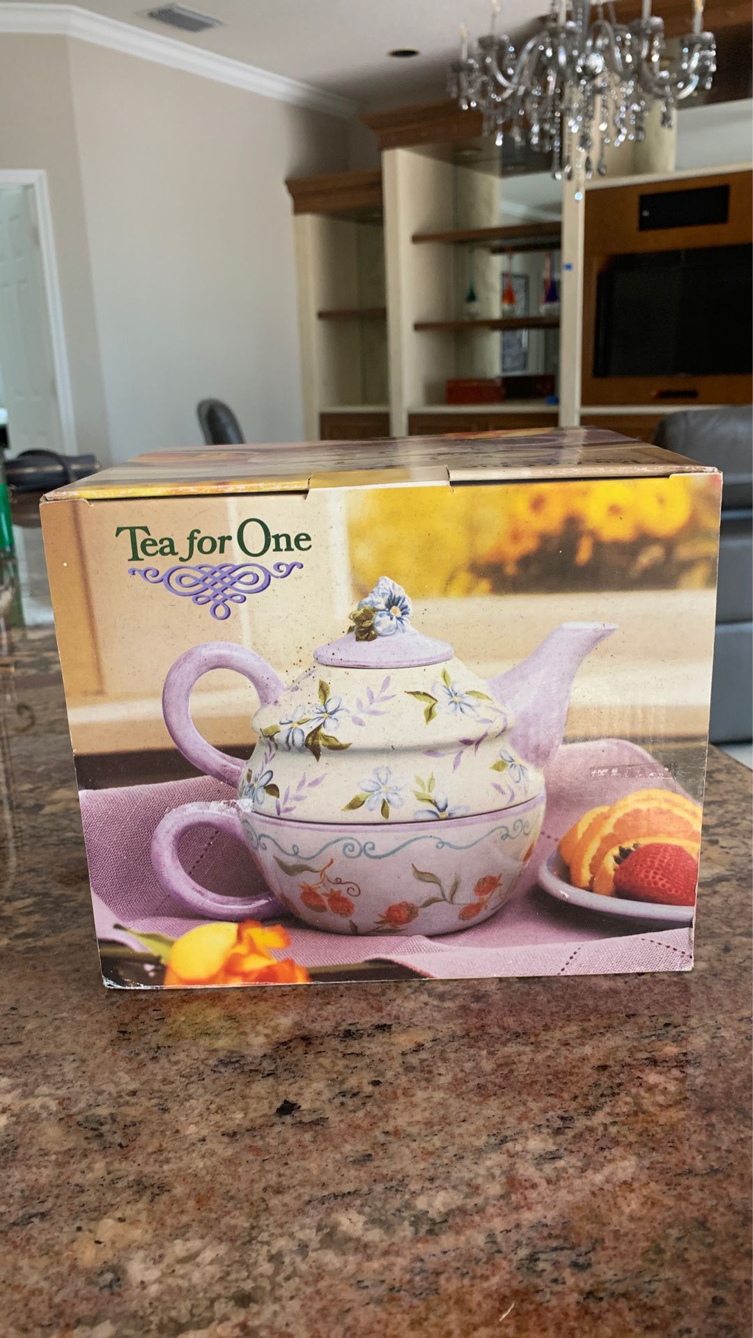 Tea Pot -Hand Painted-Holds 10.8 fl. oz.
