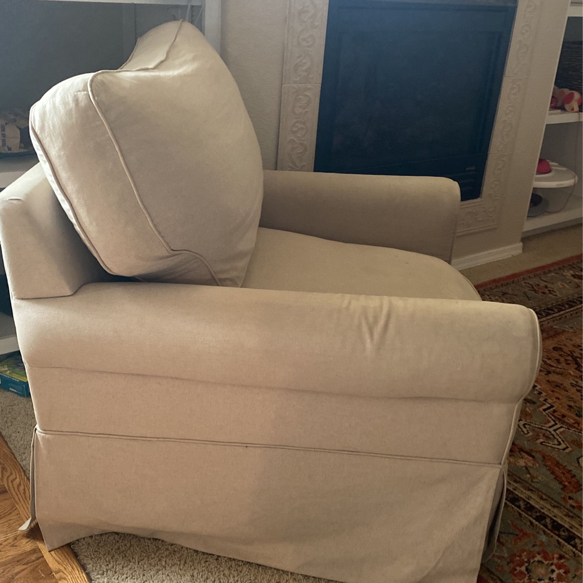 Comfy white rocking chair
