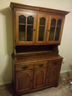 Cabinet   Wooden.  2 Peice Good Condition Thumbnail