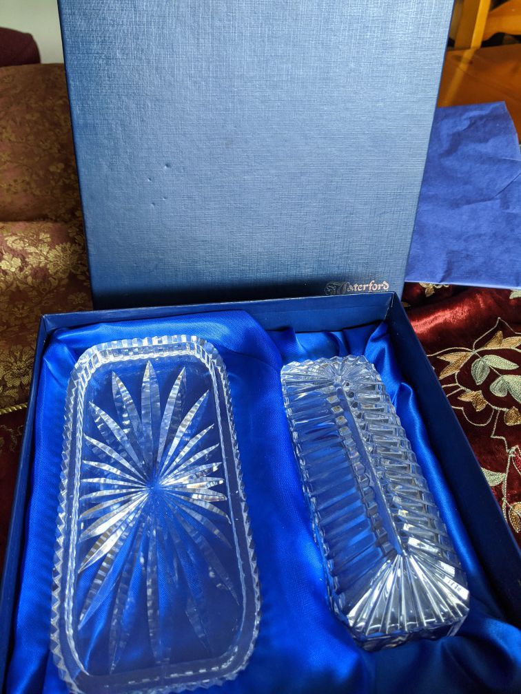 Waterford crystal butter dish