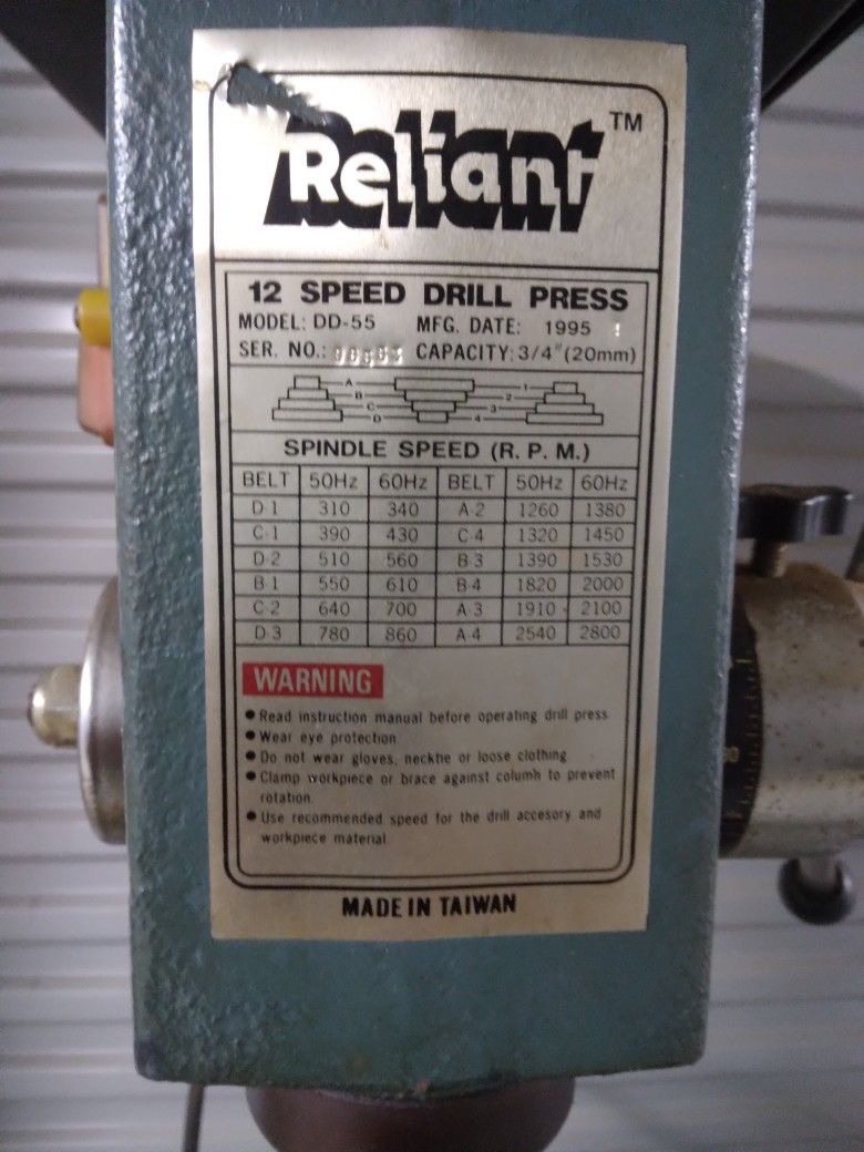 6 Ft. Drill Press.