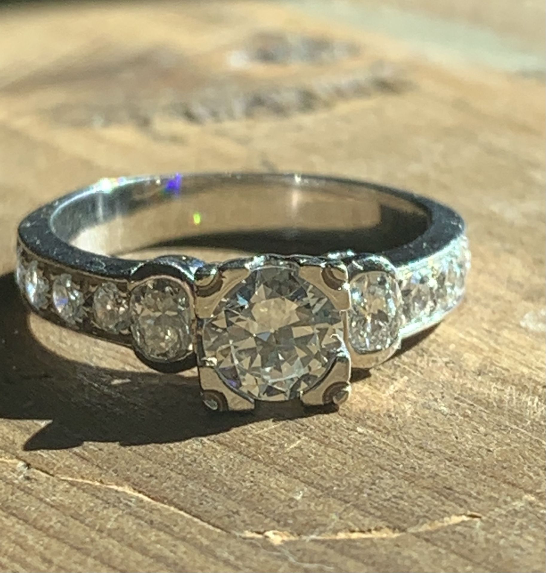 2.06 Carat tw GIA Platinum Diamond Engagement Ring