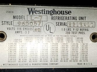 Westinghouse Model L7 Refrigerator.  Late 1940's!  Thumbnail