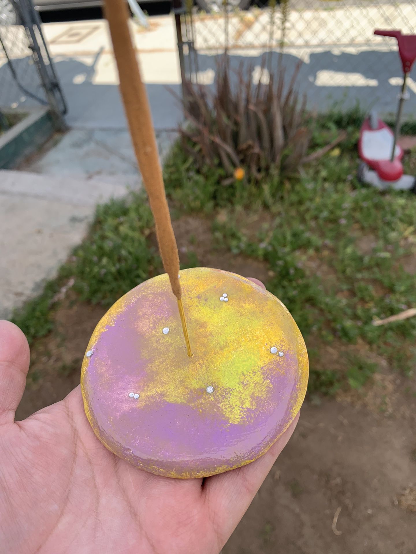Clay  galaxy Incense holder