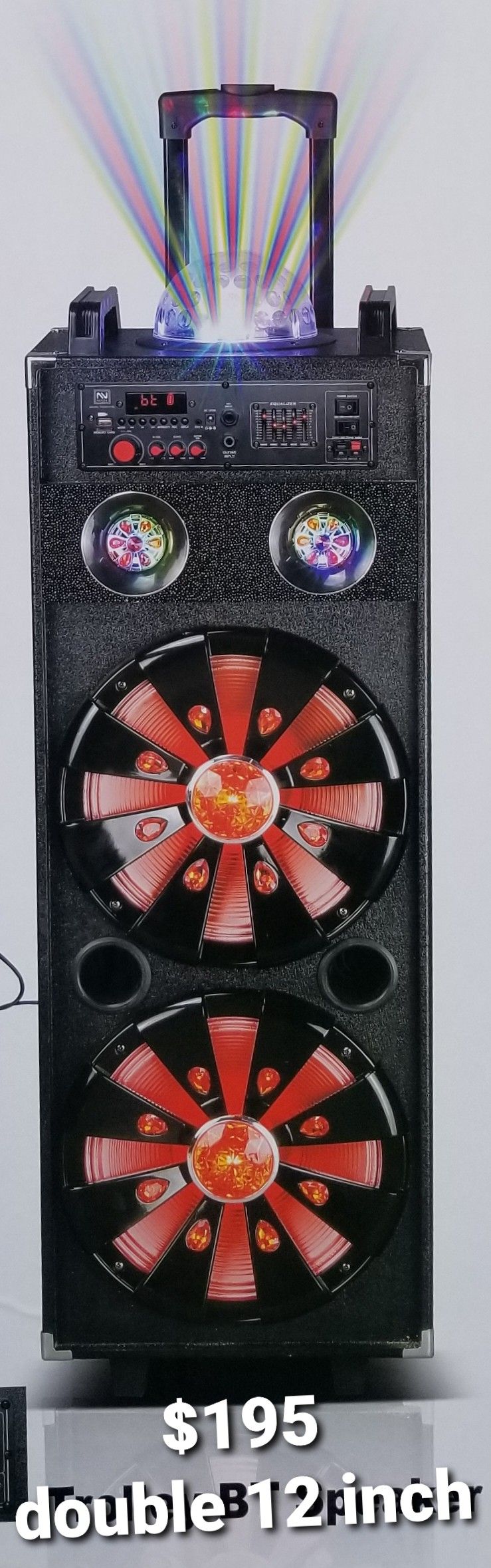 12 Inch New Bluetooth Speaker SD Card, Slot USB Port, FM Radio, Microphone Included For Karaoke ( Bosina ) Bz3
