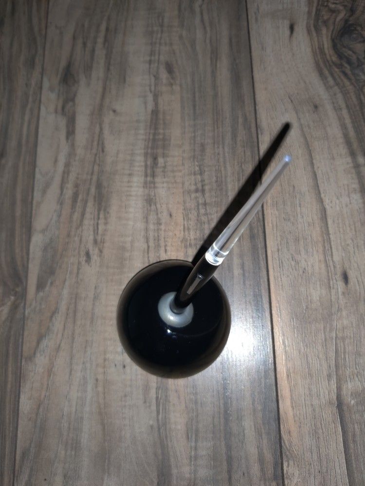 Vintage Mid Century Esterbrook Desk Set Ink Well & Pen Clear/Black
