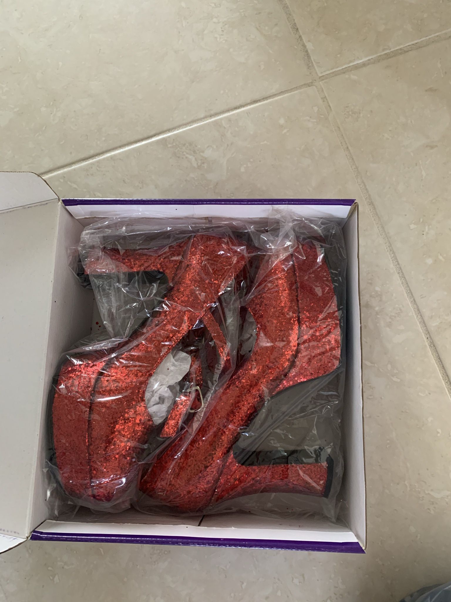 Halloween Red Glitter Shoes 