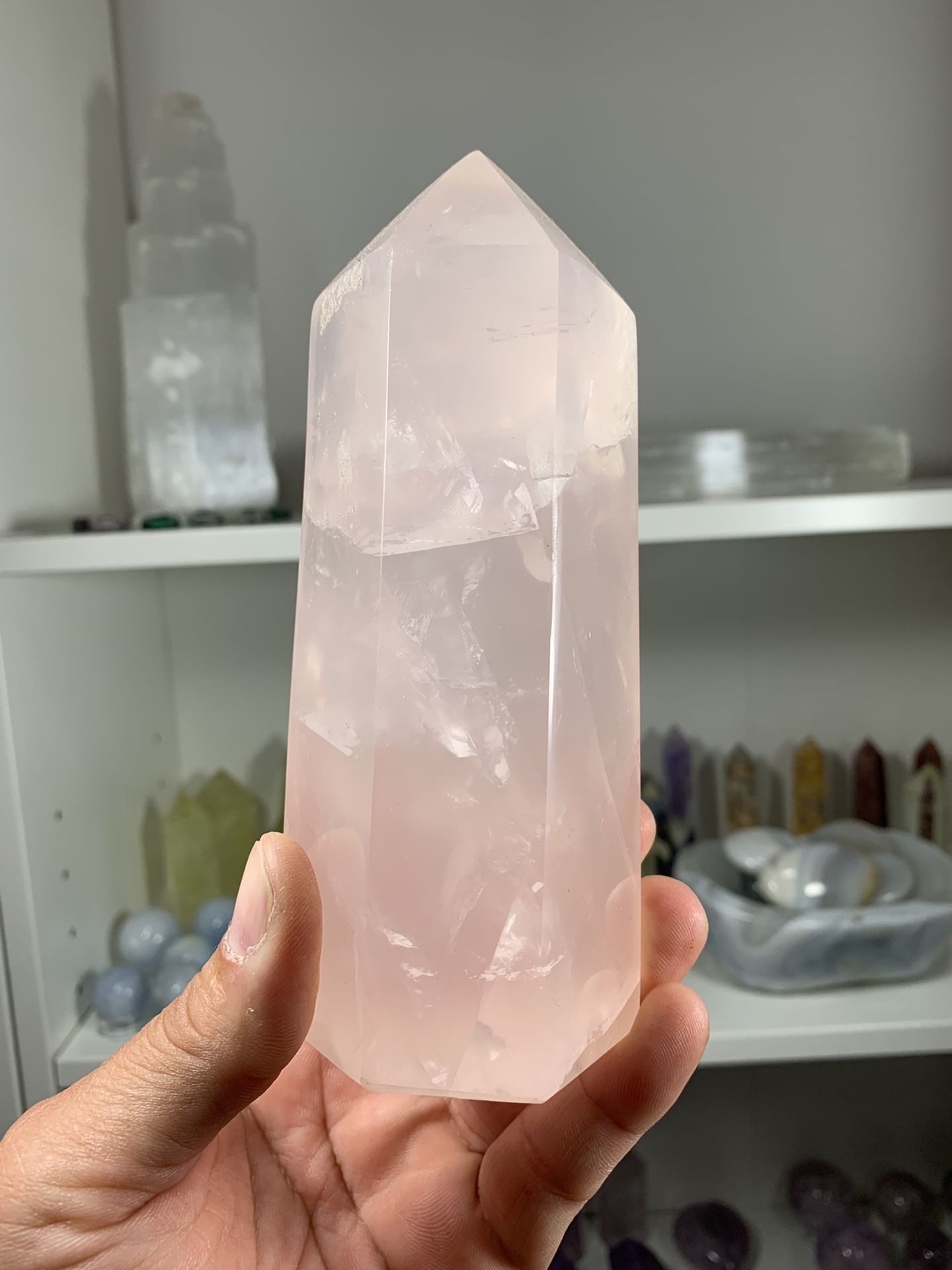 Rose Quartz Tower Healing Crystal
